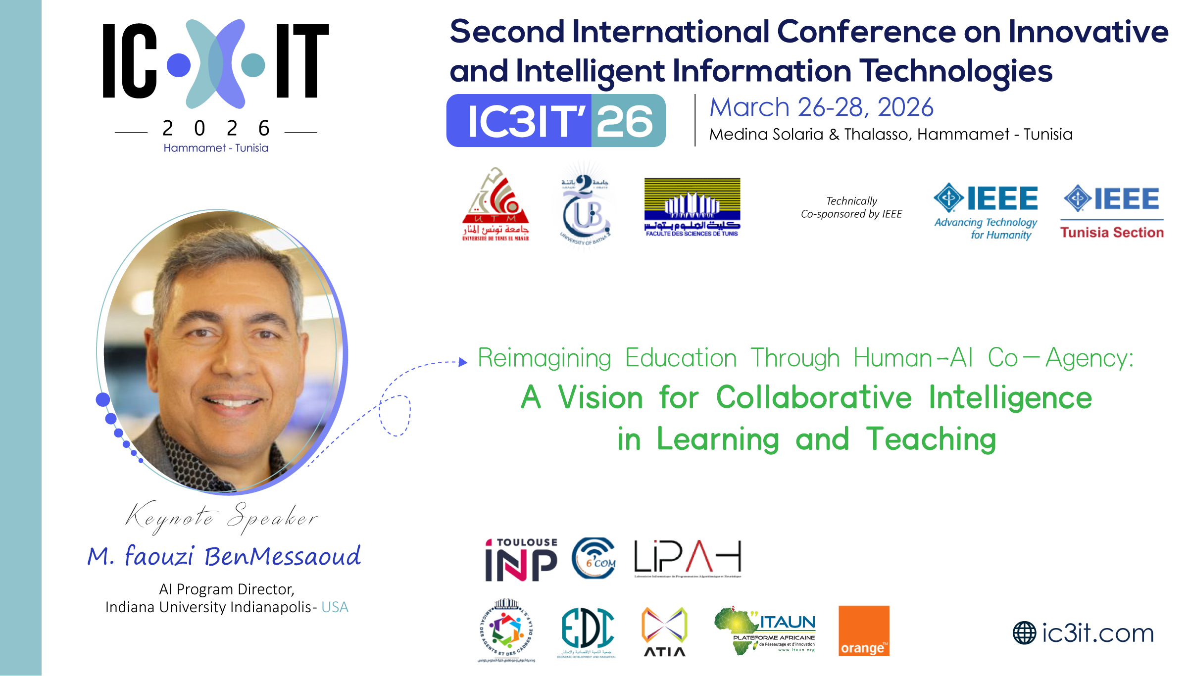 Second International Conference on Innovative and Intelligent Information Technologies - IC3IT'26